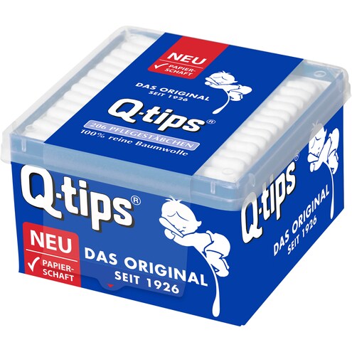 Q-Tips Stäbchen Box
