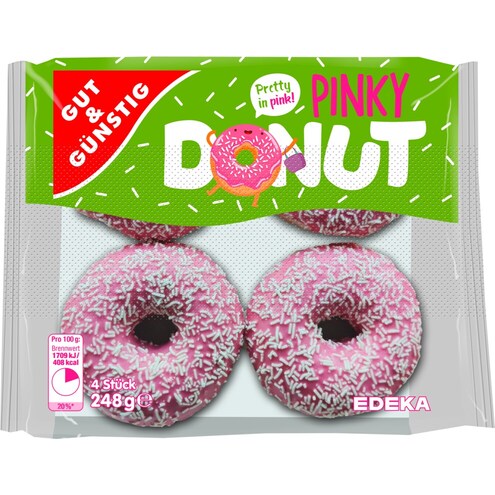 GUT&GÜNSTIG Pinky Donut 4 Stück