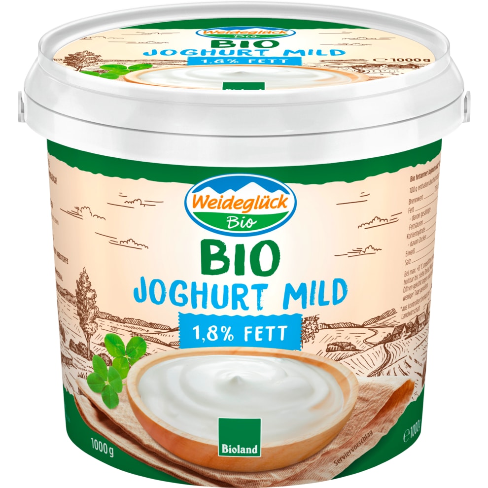 % bei online Weideglück Bio | Joghurt 1,8 Bringmeister Natur Fett mild bestellen!