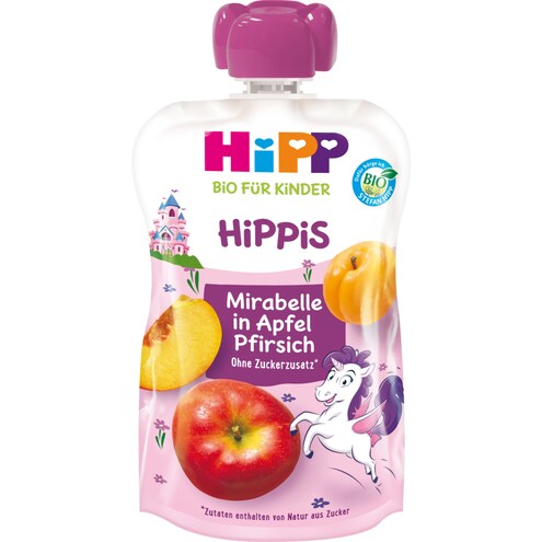 HiPP Bio Hippis Mirabelle in Apfel-Pfirsich ab 1 Jahr