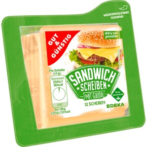 GUT&GÜNSTIG Sandwichscheiben Gouda 45% Fett i. Tr. Bild 0