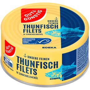GUT&GÜNSTIG Thunfischfilets in Sonnenblumenöl Bild 0