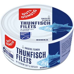 GUT&GÜNSTIG Thunfischfilets in eigenem Saft und Aufguss Bild 0