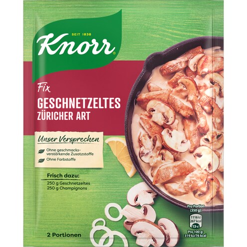 Knorr Fix Geschnetzeltes Züricher Art Bild 1