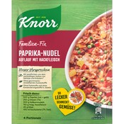 Knorr Familien-Fix Paprika Nudel Auflauf mit Hackfleisch