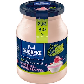 Söbbeke Pur Bio Joghurt mild Himbeere-Granatapfel 3,8 % Fett Bild 0