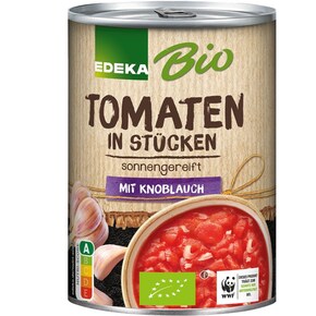EDEKA Bio Tomaten in Stücken, mit Knoblauch Bild 0