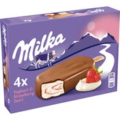 Milka Yoghurt & Strawberry Swirl Stieleis