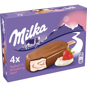 Milka Yoghurt & Strawberry Swirl Stieleis Bild 0