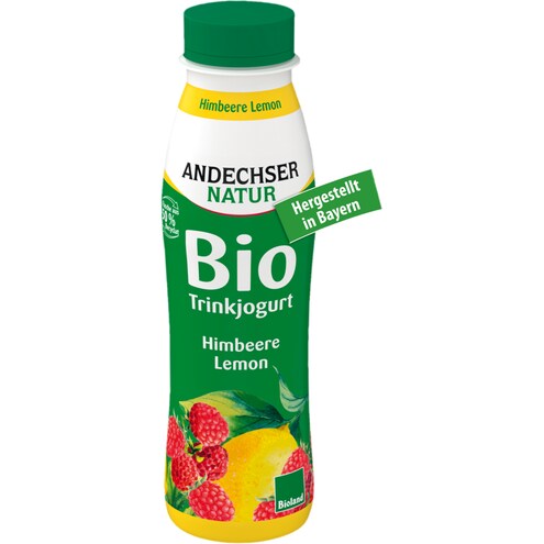 Andechser Natur Bio Trinkjogurt Himbeere Lemon 0,1 % Fett