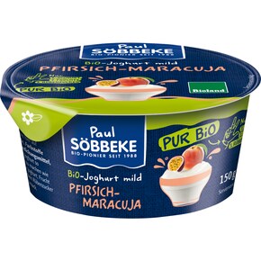 Söbbeke Pur Bio Joghurt mild Pfirsich-Maracuja 3,8 % Fett Bild 0
