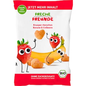 Freche Freunde Bio Knusper-Herzchen Banane & Erdbeere Bild 0