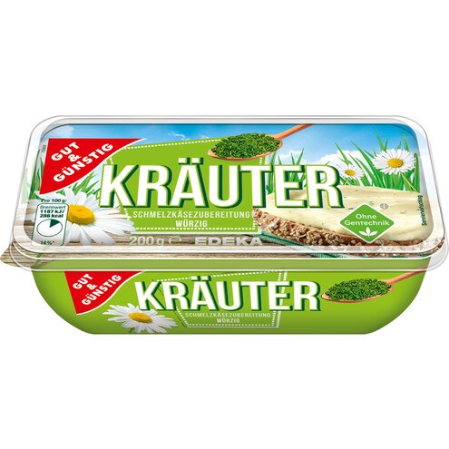 GUT&GÜNSTIG Schmelzkäsezubereitung Kräuter 50% Fett i. Tr.