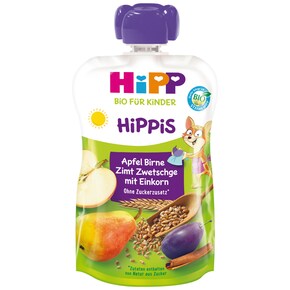 HiPP Bio Hippis Apfel-Birne-Zimt-Zwetschge mit Einkorn ab 1 Jahr Bild 0