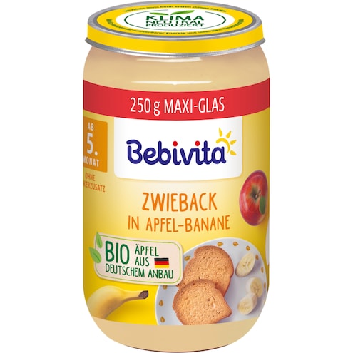 Bebivita Bio Zwieback in Apfel-Banane ab 5. Monat