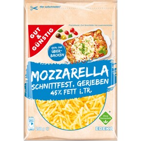 GUT&GÜNSTIG Mozzarella gerieben 45% Fett i. Tr. Bild 0