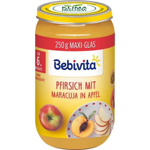 Bebivita Bio Pfirsich mit Maracuja in Apfel ab 6. Monat