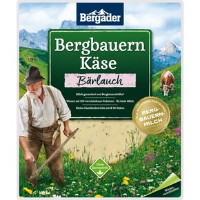 Bergader Bergbauern Käse Bärlauch Scheiben 48 % Fett i. Tr. Bild 0