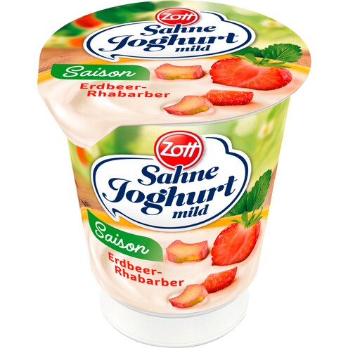 Zott Sahnejoghurt Erdbeer-Rhabarber