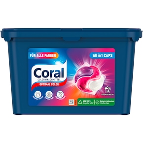 Coral Waschmittel All in 1 Caps Optimal Color für 16 Wäschen Bild 0
