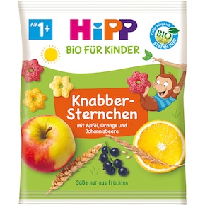 HiPP Bio Knabber Sternchen mit Apfel, Orange und Johannisbeere ab 1+ Bild 0
