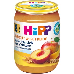 HiPP Bio Apfel-Pfirsich mit Vollkorn ab 8. Monat Bild 0