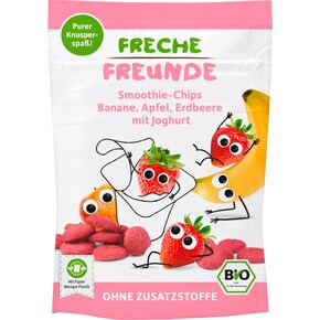 Freche Freunde Bio Smoothie-Chips Banane, Apfel, Erdbeere mit Joghurt Bild 0