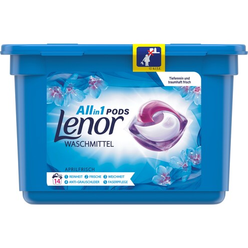 Lenor All-in-1 Pods Vollwaschmittel Aprilfrisch für 14 Wäschen