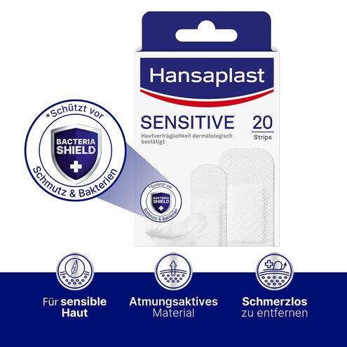 Hansaplast Sensitive Strips 20 Stück Bild 1