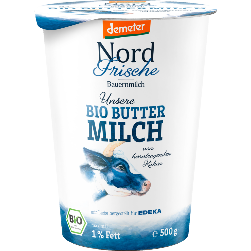 Nord Frische Demeter Unsere Bio Butter Milch 1 % Fett Bild 0