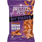 Pretzel Pete Seasoned Pretzel Pieces Cinnamon Brown Sugar