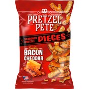 Pretzel Pete Seasoned Pretzel Pieces Smoky Bacon Cheddar