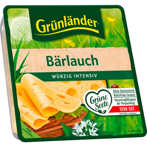 Grünländer Scheiben Bärlauch 48 % Fett i. Tr.