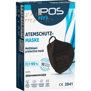 Ipos FFP2 Atemschutzmaske schwarz Bild 0