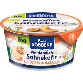 Söbbeke Bio Weidemilch Sahnekefir mild auf Pfirsich-Maracuja 10 % Fett Bild 0