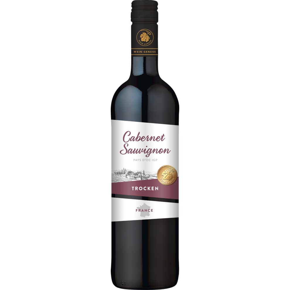 Wein-Genuss Cabernet Sauvignon Qualitätswein Pays D´OC IGP rot | bei  Bringmeister online bestellen! | Weinpakete
