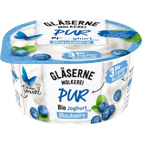 Gläserne Molkerei Bio PUR Joghurt Blaubeere 3,8 % Fett Bild 0
