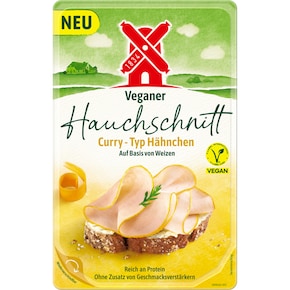 online Hähnchen Curry Rügenwalder Typ Veganer bestellen! bei | Hauchschnitt Bringmeister Mühle
