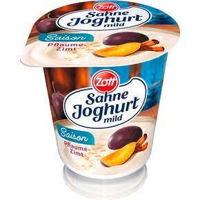 Zott Sahne-Joghurt mild Saision Pflaume-Zimt 10 % Fett Bild 0