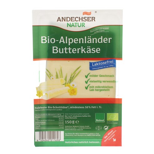 Andechser Natur Bio-Alpenländer Butterkäse, mind. 50 % i. Tr.