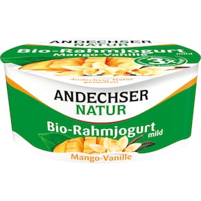 Andechser Natur Bio Rahmjogurt mild Mango-Vanille 10 % Fett Bild 0