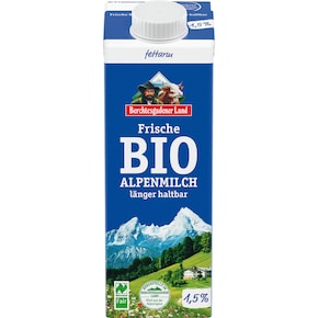 Berchtesgadener Land Bio Frische fettarme Alpenmilch länger haltbar 1,5 % Fett Bild 0